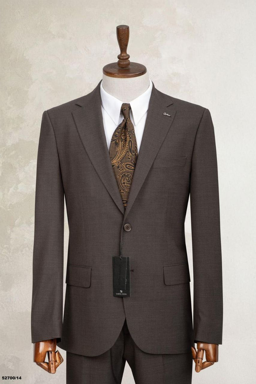 Men Brown Slim-Fit Suit