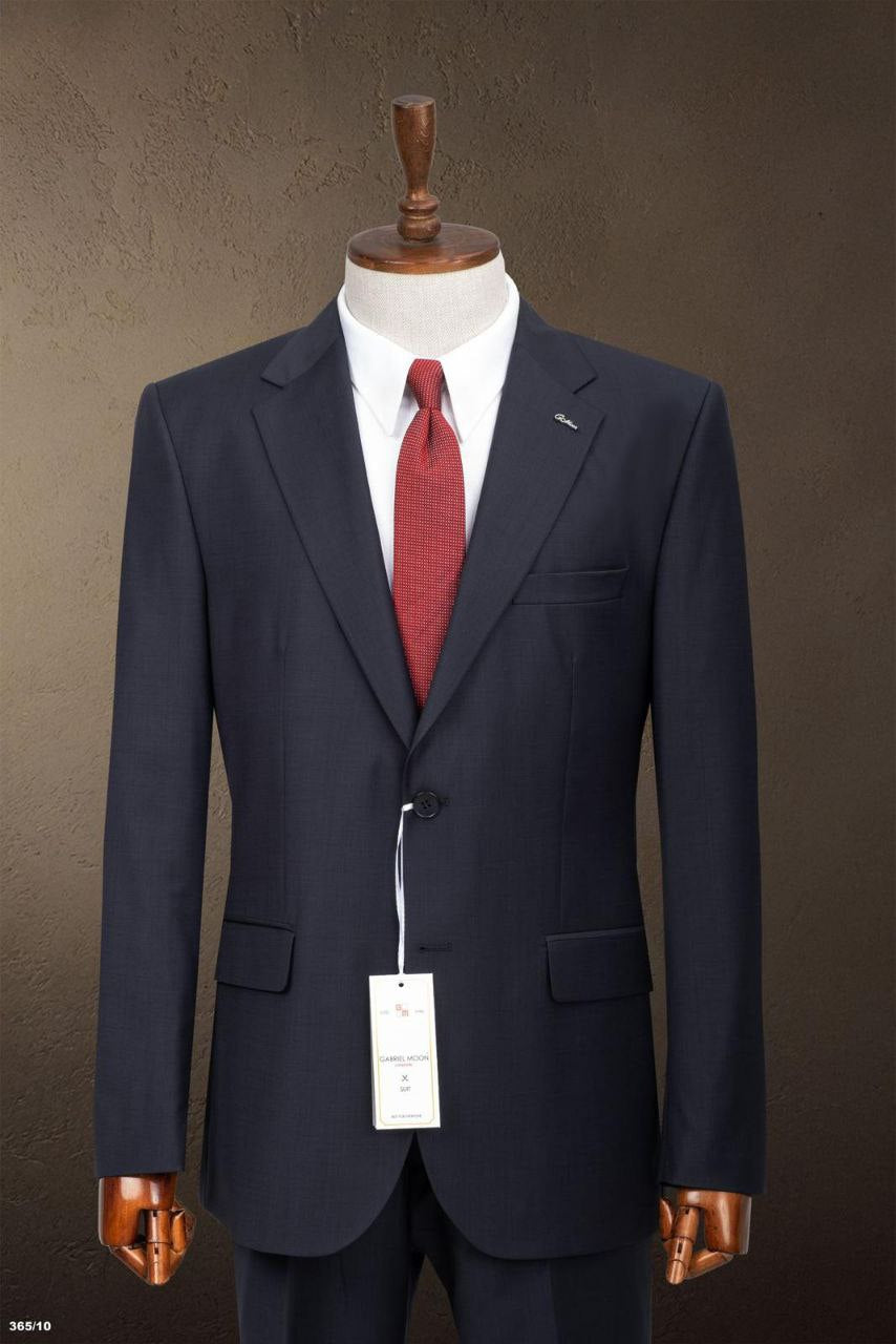 Men Classic Navy Blue Slim-Fit Suit