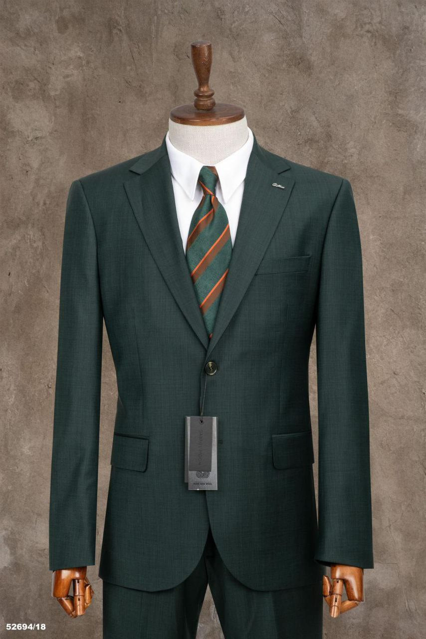 Dark Green Tailored Suit for Men